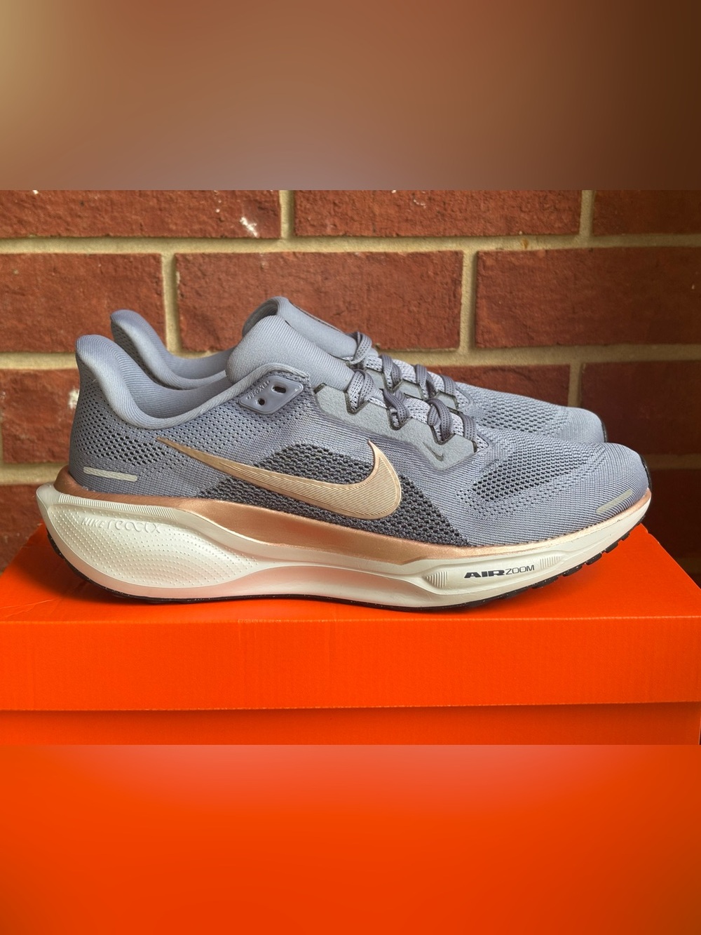 New Nike Air Zoom Pegasus 41 Blue Grey Bronze Size 11 Womens Sneakers NIB Shoes